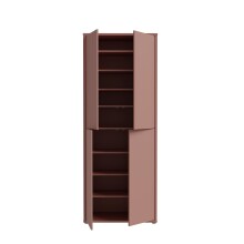 Schuhschrank >ALICE SPRINGS< 4 türen, push to open, terrakottafarbig - 74,5x191,9x34,9cm (BxHxT)