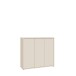 Schuhkommode >ALICE SPRINGS< 3 Türen, push to open, sandfarbig - 109,2x99,1x34,9cm (BxHxT)