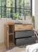Schlafzimmer-Set >Daria< (4-teilig) Kleiderschrank, Bett, Kommode, Viking Oak Dekor  / Graphit