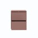 Nachtkommode >ALICE SPRINGS< 2 Schübe, push to open, terrakottafarbig - 49,8x57,5x41,5cm (BxHxT)