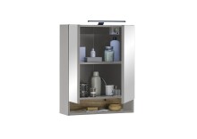 Badezimmer-Set >Denver< (4-tlg.) in grau / Evoke Eiche Dekor - 200x195x35 (BxHxT)