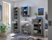 Badezimmer-Set >Denver< (4-tlg.) in grau / Evoke Eiche Dekor - 200x195x35 (BxHxT)
