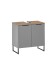 Badezimmer-Set >Denver< (4-tlg.) in grau / Evoke Eiche Dekor - 200x195x35 (BxHxT)