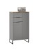 Badezimmer-Set >Denver< (3-tlg.) in grau matt / Evoke Eiche Dekor - 140x195x35 (BxHxT)
