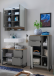 Badezimmer-Set >Denver< (3-tlg.) in grau matt / Evoke Eiche Dekor - 160x195x35 (BxHxT)