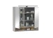 Badezimmer-Set >Denver< (3-tlg.) in grau matt / Evoke Eiche Dekor - 160x195x35 (BxHxT)