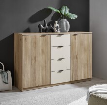 Schlafzimmer-Set >Danao< (3-teilig) in Mauvella Oak Dekor / Kashmir