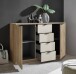 Schlafzimmer-Set >Danao< (3-teilig) in Mauvella Oak Dekor / Kashmir