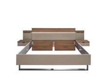 Schlafzimmer-Set >Danao< (2-teilig) Doppelbett + Kleiderschrank, Mauvella Oak Dekor / Kashmir