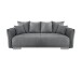 Schlafsofa >Phedra< in 9751 Corto grau, Mikrofaser / Stoff - 242x90x131 (BxHxT)