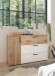 Schlafzimmer-Set >Daria< (4-teilig) Schrank, Passepartout, Bett, Kommode,  Viking Oak / weiss