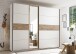Schlafzimmer-Set >Daria< (2-teilig) Kleiderschrank mit Spiegel, Doppelbett, Viking Oak / weiss