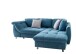 Polsterecke >Allin< Schlaffunktion, 6 Kissen, Bezug denim / silber - 250x66x190 (BxHxT)
