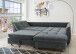 Polsterecke >Allin< Schlaffunktion, 6 Kissen, Bezug anthrazit/denim - 250x66x190 (BxHxT)