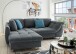 Polsterecke >Allin< Schlaffunktion, 6 Kissen, Bezug anthrazit/denim - 250x66x190 (BxHxT)