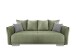 Schlafsofa >Phedra< in 9757 Corto grün, Mikrofaser/Stoff - 242x90x131cm (BxHxT)