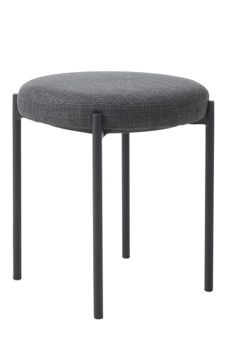 Sitzhocker (4er-Set) >PELICAN< in dunkelgrau + schwarz - 40x48x40cm (BxHxT)
