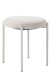 Sitzhocker (4er-Set) >PELICAN< in sandfarbig, Stoff und Stahl - 40x48x40cm (BxHxT)