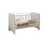 Babybett >Spice< in Weiß / Weiß Hochglanz - 78x87x143 (BxHxT)