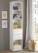 Standregal >Spice< in Weiß / Weiß Hochglanz - 45x209x35 (BxHxT)