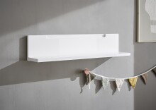 Wandboard >Spice< in Weiß / Weiß Hochglanz - 90x19x17 (BxHxT)