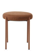 Sitzhocker (4er-Set) >PELICAN< in rostfarbig, Stoff...