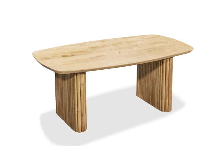 Couchtisch >Barney< Bootsform, Akazie massiv - 110x46x60cm (BxHxT)