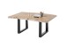 Couchtisch >India< Baumkante, Akazienholz, Metall schwarz - 110x45x70cm (BxHxT)