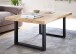Couchtisch >Chris U< U-Metall-Gestell schwarz, Eiche massiv - 110x47x70 (BxHxT)