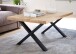 Couchtisch >Chris X< in Eiche, schwarz, Eiche massiv, Metall - 110x47x70 (BxHxT)
