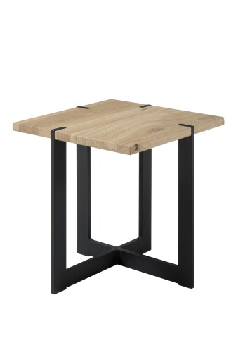 Beistelltisch >Tiago mini< in Eiche, schwarz - 45x50x45 (BxHxT)