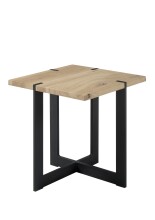 Beistelltisch >Tiago mini< in Eiche, schwarz -...