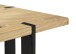 Couchtisch >Tiago< in Eiche, schwarz, Eiche massiv, Metall - 110x40x60cm (BxHxT)