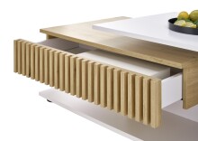 Couchtisch >Alida< in Artisan Eiche, weiß - 110x40x60cm (BxHxT)