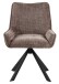 Drehstuhl >Eddie< (2er-Set) Spidergestell schwarz, Bezug in braun - 59x81x56 (BxHxT)