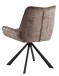 Drehstuhl >Eddie< (2er-Set) Spidergestell schwarz, Bezug in braun - 59x81x56 (BxHxT)