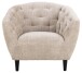 Sessel >Ria< Taschenfederkern, Bezug beige, Chenille Stoff - 97x78x84cm (BxHxT)