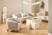 Sessel >Ria< Taschenfederkern, Bezug beige, Chenille Stoff - 97x78x84cm (BxHxT)