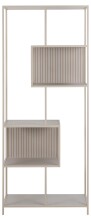 Standregal >Seaford< in grau, Metall / Hozwerkstoff - 77x185x35cm (BxHxT)