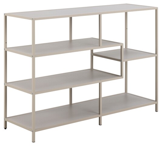 Standregal >Seaford< in grau, Metall / Holzwerkstoff - 114x78x35cm (BxHxT)