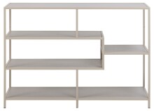 Standregal >Seaford< in grau, Metall / Holzwerkstoff - 114x78x35cm (BxHxT)