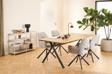 Standregal >Seaford< in grau, Metall / Holzwerkstoff - 114x78x35cm (BxHxT)