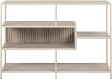 Standregal >Seaford< in grau, Metall / Holzwerkstoff - 114x78x35cm (BxHxT)