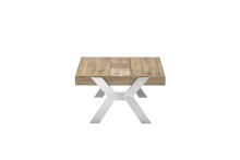 Couchtisch >BURGAS< in eichenfarben, Zereiche - 65x35x65cm (BxHxT)