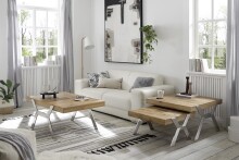 Couchtisch >BURGAS< in eichenfarben, Zereiche - 65x35x65cm (BxHxT)