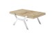 Couchtisch >BURGAS< in eichenfarben, Zereiche massiv/ Metall - 110x45x70 (BxHxT)