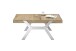 Couchtisch >BURGAS< in eichenfarben, Zereiche massiv/ Metall - 110x45x70 (BxHxT)