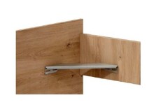 Bett-Set >ENZO< (4-teilig) in Nodi Eiche Dekor / Anthrazit - 246x39x206 (BxHxT)