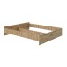 Bett-Set >ENZO< (4-teilig) in Nodi Eiche Dekor / Anthrazit - 246x39x206 (BxHxT)