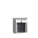 Kommode >BACCIO< 2 Türen, 2 Schübe, Betonoptik grau / Weiss - 83x91,8x33,8cm (BxHxT)